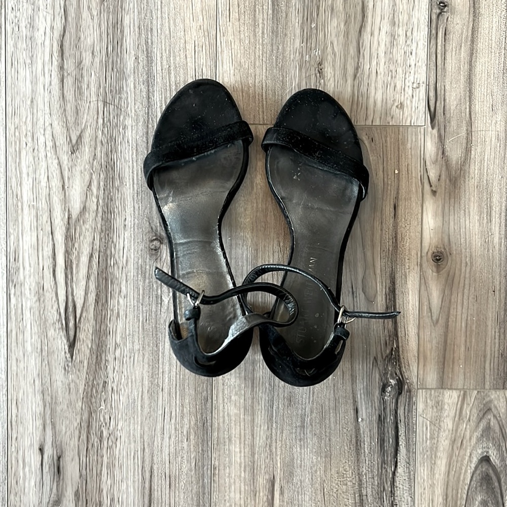 Stuart weitzman nearly nude ankle strap sandal (with dusty bag)